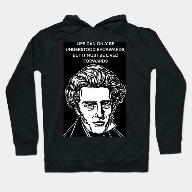 SOREN KIERKEGAARD quote .5 - ink portrait Hoodie by lautir